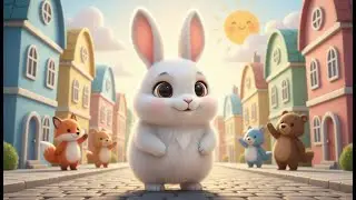 Little Bunny in Vallo City 🐰🌈 | Gentle Nursery Rhyme for Babies & Toddlers | Calm & Sweet Story