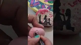 easy stone painting  #diy #shorts #shortsUS #youtubeshorts #youtuber #shortsindia #ytshorts