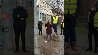 WISAG Mitarbeiter Demo Frankfurt Arbeitsgericht