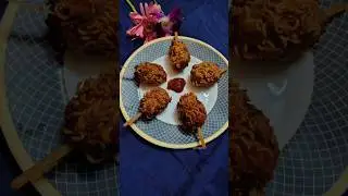 টেস্টি ম্যাগি ললিপপ কাকিমার বানানো😋 yummy maggi lolipop by Aunty🧑&zwj;🍳 | #snacks #viral #trending #food