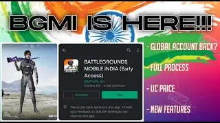 BGMI IS HERE! BGMI EARLY ACCESS | FULL PROCESS | GLOBAL ACCOUNT TRANSFER | Glitch