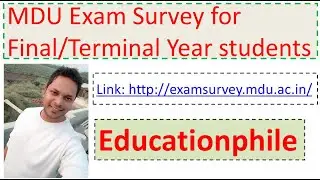 MDU Survey Form for final/terminal year students |Educationphile|