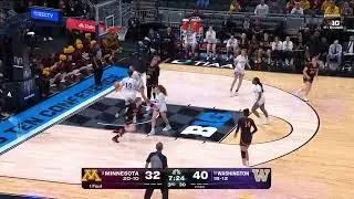 Grace Grocholski REVERSE LAYUP vs. Washington | B1G Women's Basketball Tournament