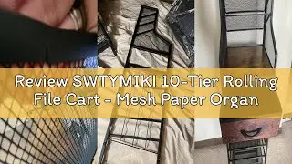 Review SWTYMIKI 10-Tier Rolling File Cart - Mesh Paper Organizer with Drawer & Hanging File Folders