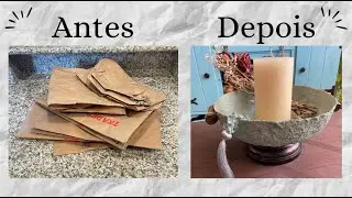 QUER DECORAR SUA CASA SEM GASTAR QUASE NADA?  VEJAM ESSA IDEIA USANDO SACOLAS DE PAPEL KRAFT!