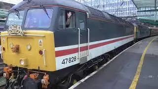 Two Class 47 47828-47614 on The Lord Of The Isles Statesman Departure Carlisle for Inverness
