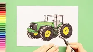 How to draw a tractor