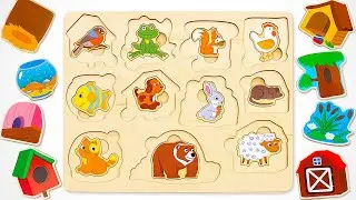 Learn Where Animals Live | Animal Homes Activity Puzzle | Learning Videos For Kids & Toddlers
