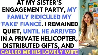 At Sister s Engagement Party, My Family Ridiculed My  Fake  Fiancé  Until He Arrived In A Helicop