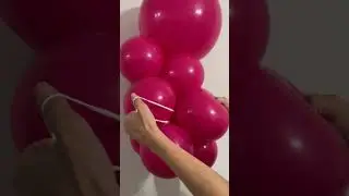 How to Hang Balloon Garland On a Wall #balloons #howto