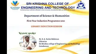 I Year Induction Programme - Library Induction