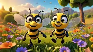 Five Busy Bees Buzz Buzz Buzz | Bee Song for Kids | Counting Rhyme and Nature Learning Fun
