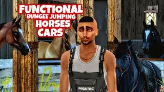 SIMS 4 FUNCTIONAL CARS, HORSES, AND BUNGEE JUMPING | THE SIMS 4 FUNCTIONAL OBJECTS