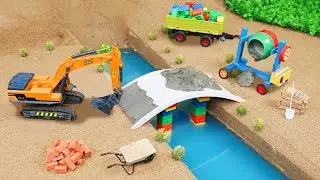 DIY Mini Truck Builds Strong Cement Bridge | Fun Construction Science Project