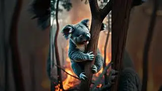 Escape from the Flames A Heroic Fox&rsquo;s Journey to Hope with a Koala on Its Back! #animalrescue