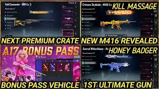 🔴 Next Premium Crate | A17 Bonus Pass Vehicle |  New M416 + Roaring Immolation M416