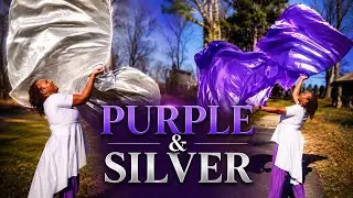 Royalty & Redemption | Purple & Silver Worship Flags (Classic Lam&eacute;)