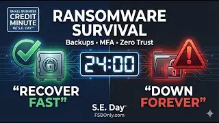 Ransomware Survival for Small Business: The Recovery-First Cybersecurity Playbook (Backups, MFA)