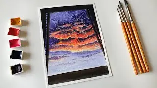 How to Paint a Landscape / Window Scenery Painting / Spider Web / #79