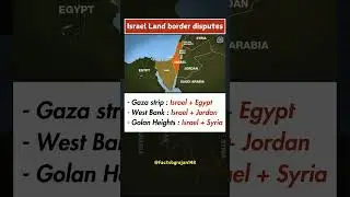 Israel Land border disputes 🤯#israel #border #gaza #westbank #upsc