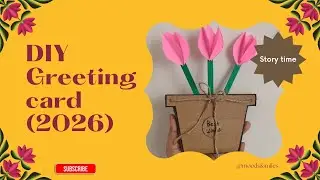 DIY Greeting Card for New Year💐| simple and easy craft in minutes ⏱️ | @moods_and_miles 