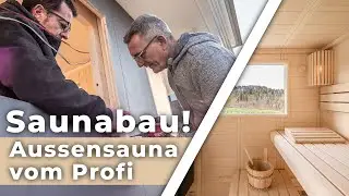 Saunabau im Aussenbereich  |  Ger&auml;teschuppen verwandelt sich in Traumsauna  |  Sanatherm Saunabau