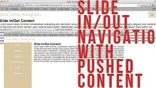 Slide In/Out Navigation with Pushed Content - v1.2