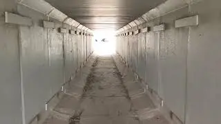 Podw&oacute;jny tunel przejście pod linią kolejową dla ludzi i bydła