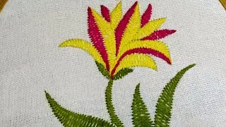 Herringbone stitch flower embroidery design | herringbone stitch tutorial #youtube 