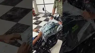 glossy to matt  ppf apply. #carstudio #cardetailing #royalenfield #hunter #ppf