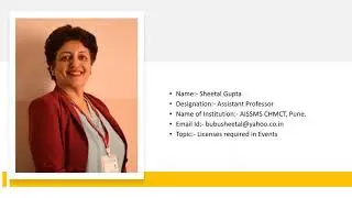 Types of Licenses required in Event Planning.