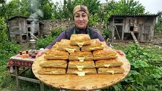 Традиционный кавказский хачапури – Аутентичная деревенская кухня 🧀🔥