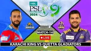 Karachi King vs Quetta Gladiators live match PSL 9 - Match 16 | Iu vs Qg | Live Match | HPGz