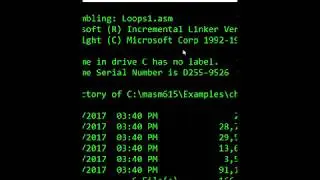 Assembly Tutorial LOOP vs JMP Print An Array Lec28