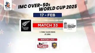 New Zealand vs England - IMC Over-50s World Cup 2025