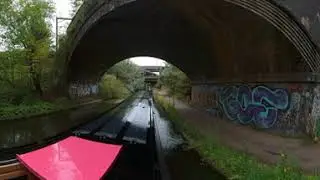 Spaghetti Junction from the canal (heading back to Birmingham) - 360 degree view