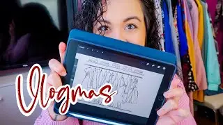 VLOGMAS | Creating the Intro with Procreate & Outfit of the Day | JennEfinnee