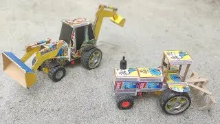How to make JCB at Home from Matchbox | DIY JCB Backhoe Loader | Mini JCB Science Project