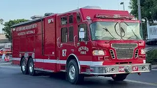 *FIRST CATCH* Oxnard Fire Department Hazmat 87 ( HM87 ) Clearing from a Methane Gas Spill!