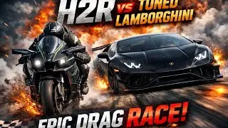 H2R vs Tuned Lamborghini Huracan | Insane Drag Battle! 💥🏁
