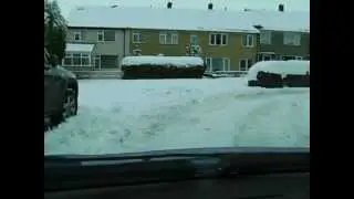 Snow in Fairfield, Buxton, Derbyshire, UK - Jan 2013