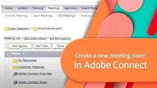 Create a new meeting room in Adobe Connect