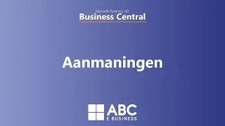 Aanmaningen - Microsoft Dynamics 365 Business Central
