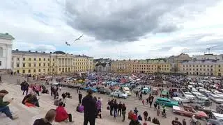 Video 180&deg; American and Vintage Cars Run in Helsinki #180 #180&deg; #video180&deg; #vr180 #helsinki