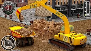 Highway Road Construction: City Road Builder - Excavator Loading Sand - Best Android GamePlay