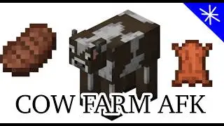 COOKED BEEF AND LEATHER FARM! SORTING SYSTEM! SEMI AUTOMATIC! Minecraft tutorial!