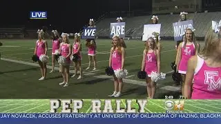 Flower Mound H.S. Cheerleaders At CBS 11 Pep Rally