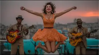 Energetic Salsa Latin Music Rooftop Session | Joyful Retro Sunset Jam