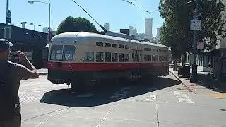 San Francisco Municipal Railway 1077: 1947 St. Louis PCC Streetcar 