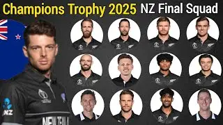 Icc Champions Trophy 2025 | Team New Zealand Final Squad | NZ Team Squad For Champions Trophy 2025